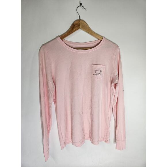 Vineyard Vines Princess Whale Girls Size Small Pink Long Sleeve Shirt - Picture 1 of 4